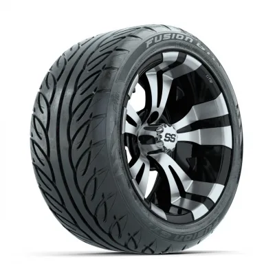 Колёса GTW Vampire 14", шлифованный/чёрный, с шинами 225/40-R14 Fusion GTR Street, комплект, артикул A19-870