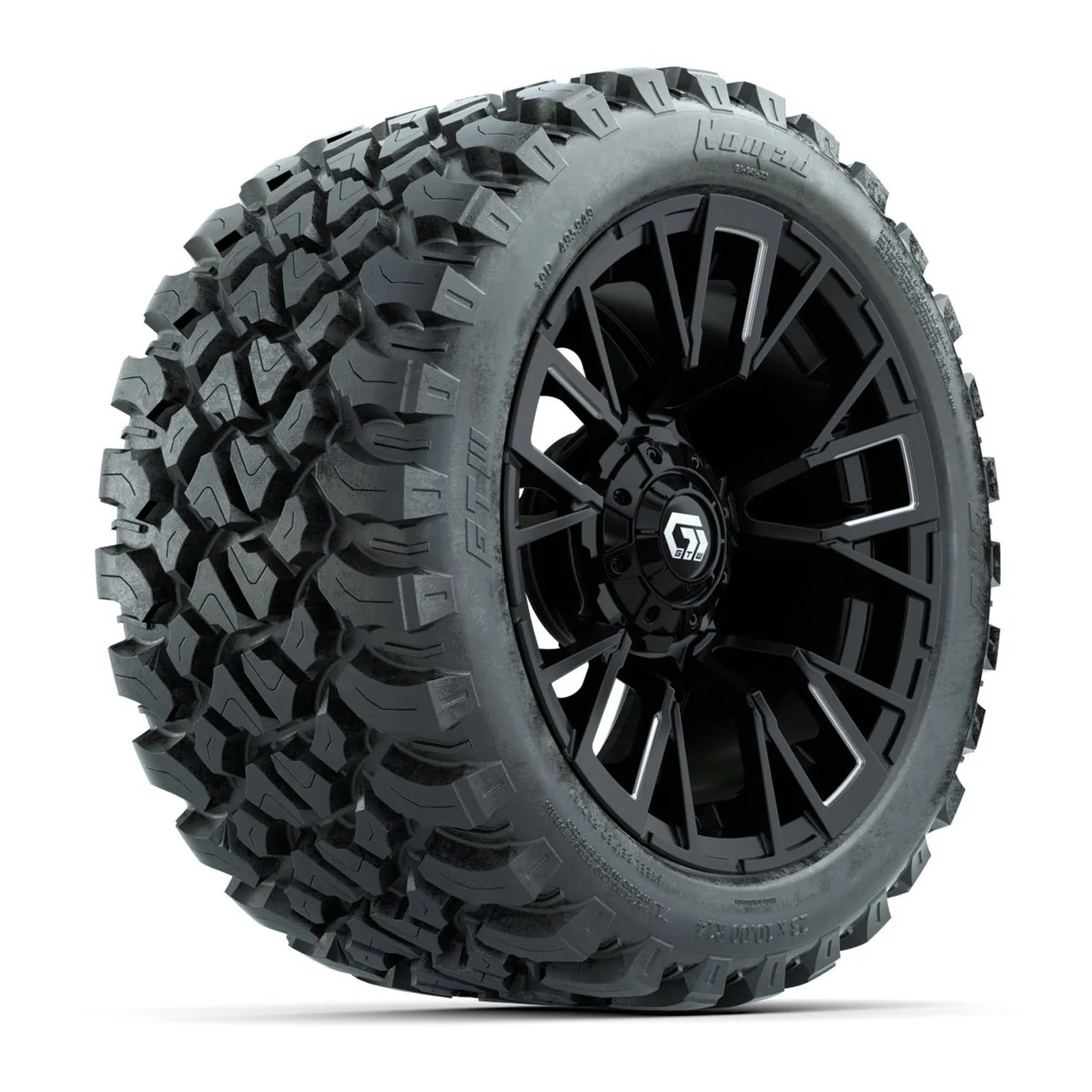 Колёса в сборе GTW Vandal 14", матовый чёрный/шлифованный, с шинами 23X10-R14 Nomad Steel Belt Radial All-Terrain, комплект 4 шт., артикул A19-2589