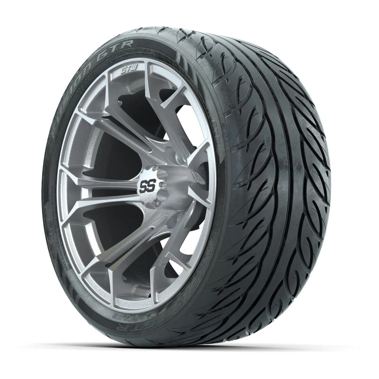 Колёса GTW Spyder 14" (серебристые шлифованные) с шинами 205/40-R14 Fusion GTR Steel Belt Radial Street, полный комплект, артикул A19-2272 — фото 3