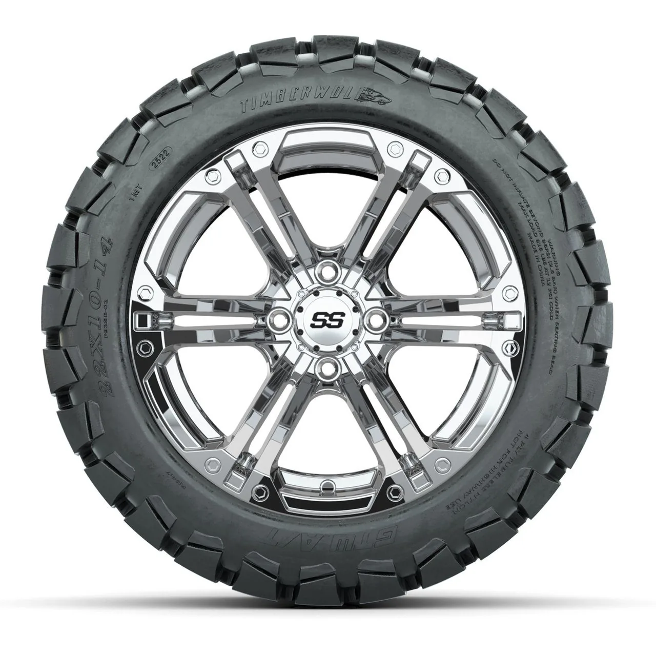 Колёса GTW Specter, хромированные, 14" с шинами Timberwolf Mud 22", комплект из 4 шт., артикул A19-395 — фото 2