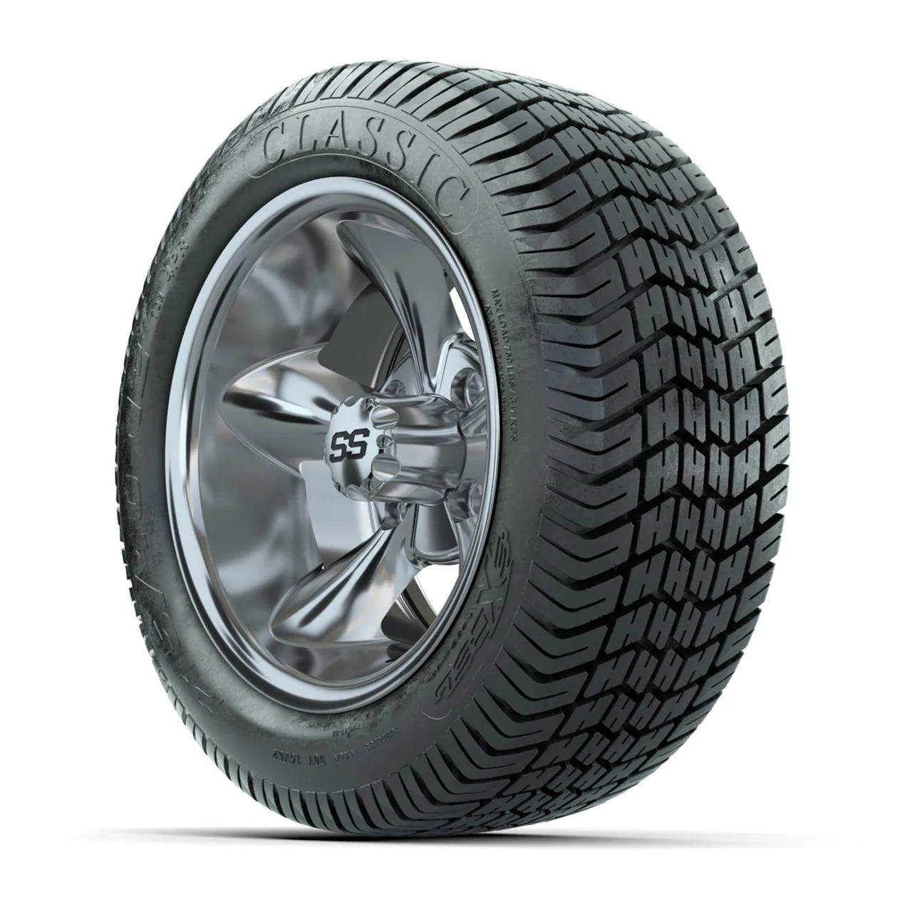 Комплект колёс GTW Godfather, хром, 12" с шинами 215/40-12 Excel Classic Street, 4 шт., артикул A19-2023 — фото 3