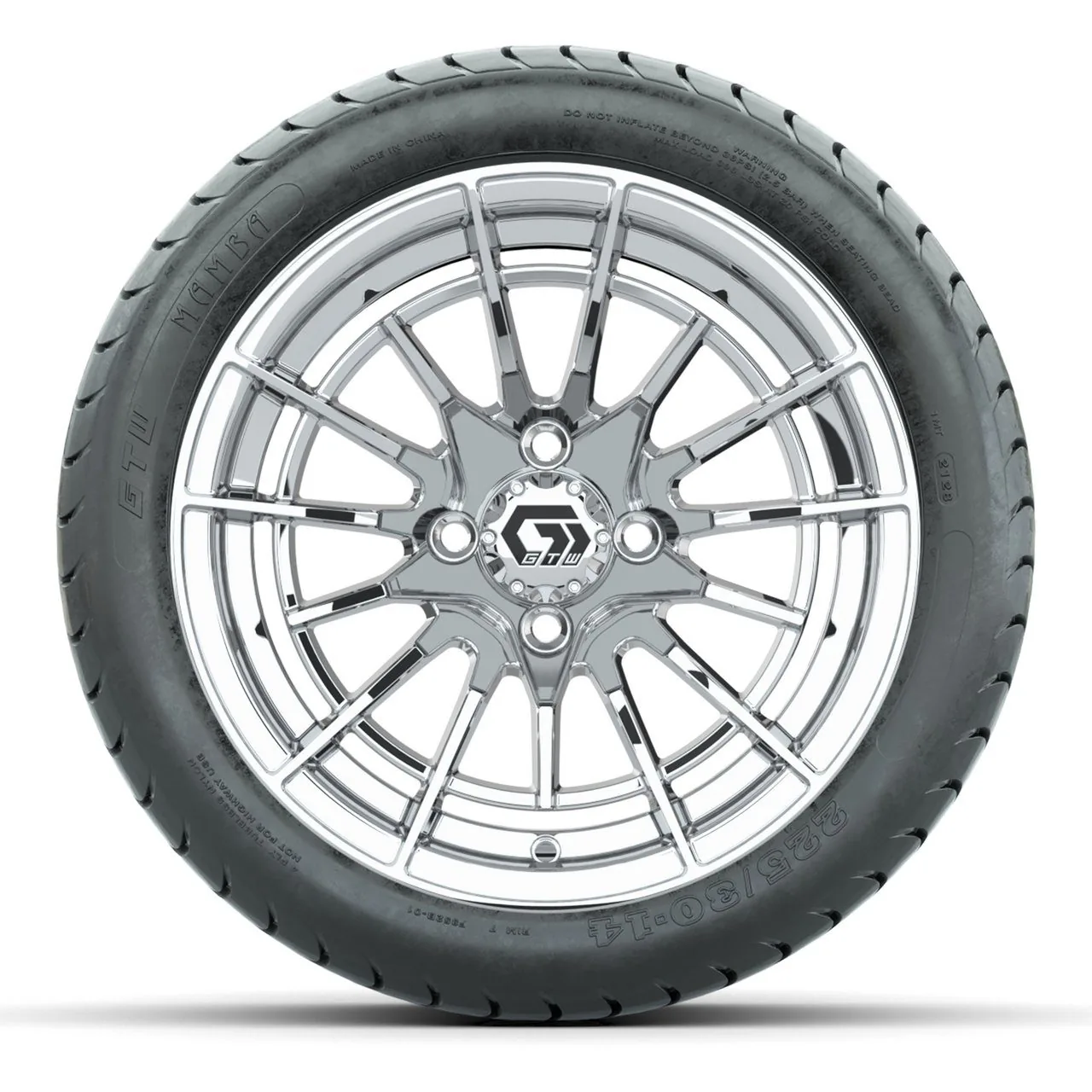 Колёса GTW Boost 14" (хром) с шинами 225/30-14 Mamba Street, полный комплект, артикул A19-2306 — фото 2
