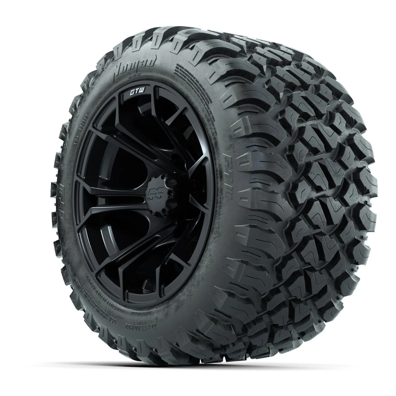 Комплект колёс GTW Spyder, матовый чёрный, 12" с шинами 22X11-R12 Nomad Steel Belt Radial All-Terrain, 4 шт., артикул A19-2044 — фото 3