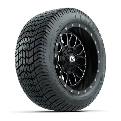 Комплект колёс 12" GTW Helix с шинами 215/40-12 Excel Classic Street, чёрные с проточкой, артикул A19-1741