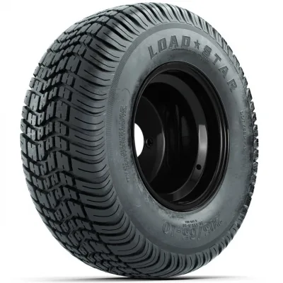 Комплект из 4 чёрных стальных колёс 10" с шинами 205/65-10 Kenda Load Star, артикул A19-724