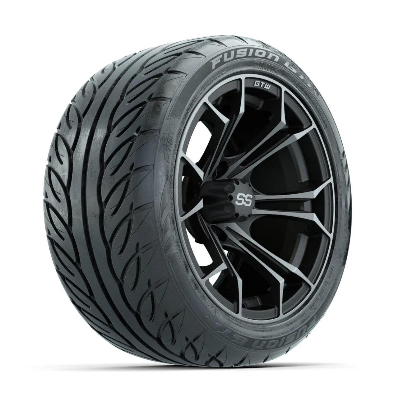 Колёса GTW Spyder 14", матовый серый, с шинами 225/40-R14 Fusion GTR Street, комплект, артикул A19-879