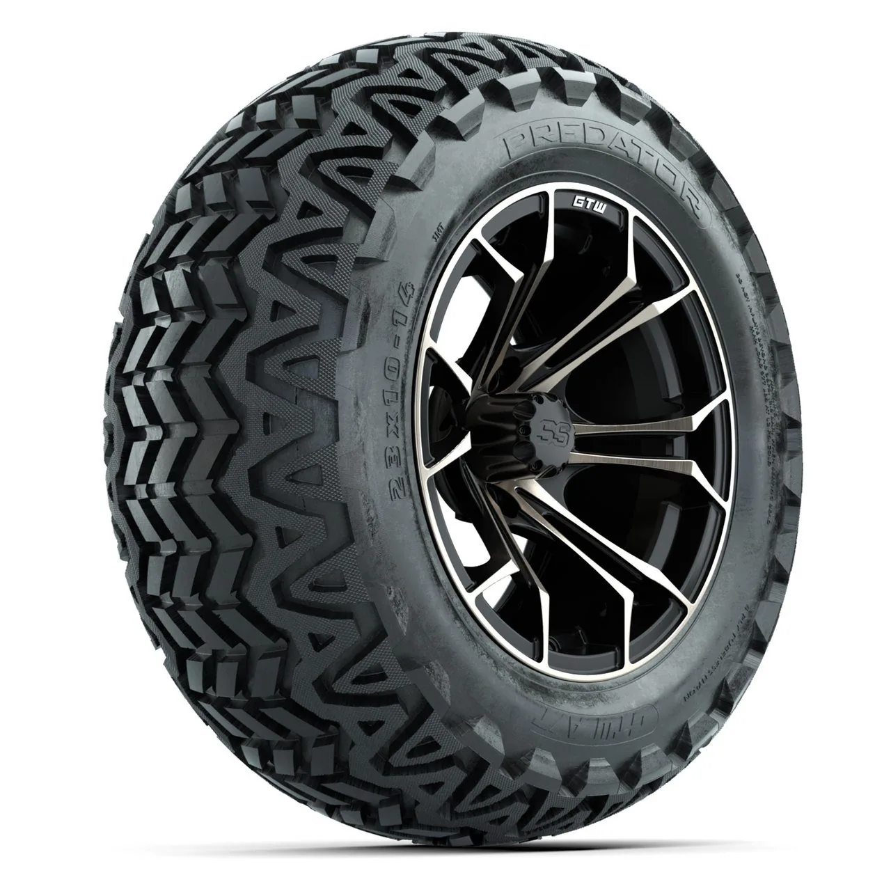 Колёса в сборе с шинами GTW Spyder 14", матовый чёрный/бронзовый, 23X10-14 Predator All-Terrain, комплект 4 шт., артикул A19-2516