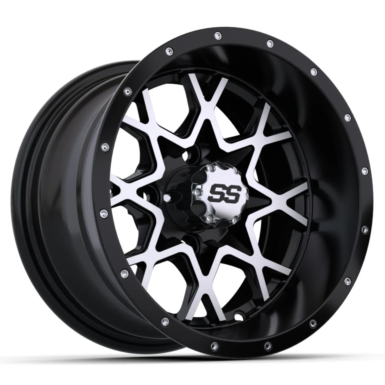 Диск 12" GTW® Vortex, матовый чёрный с проточкой, артикул 19-233