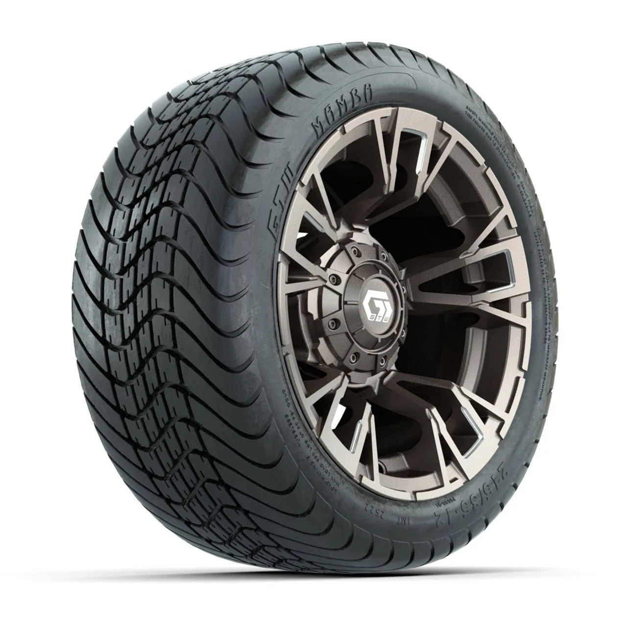 Комплект колёс GTW® Vandal 12” с шинами 215/35-12 Mamba Street, сатиновая бронза с проточкой, полный набор, артикул A19-1194