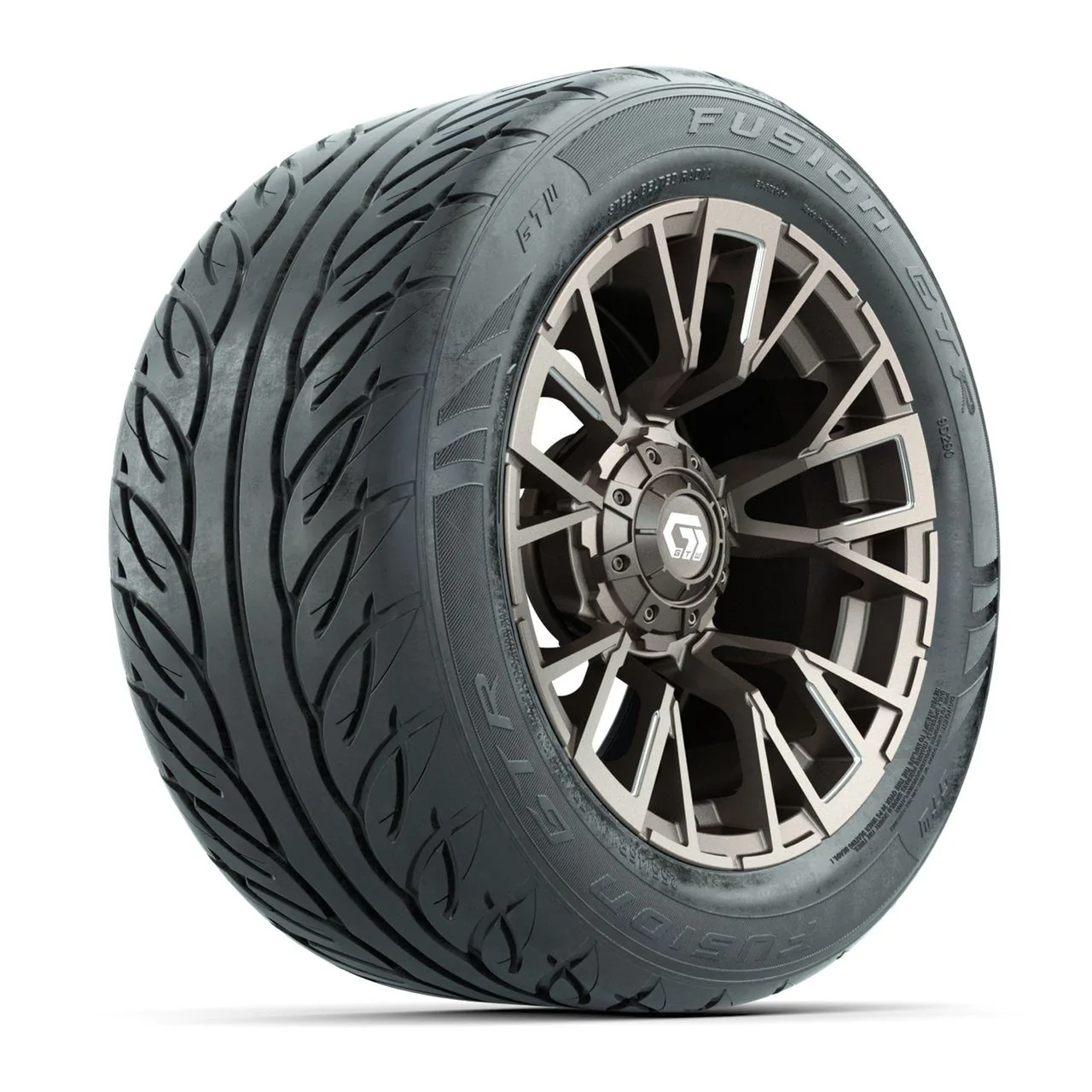 Колёса в сборе GTW Vandal 14", бронзовый/шлифованный, с шинами 255/45-R14 Fusion GTR Steel Belt Radial Street, комплект 4 шт., артикул A19-2597