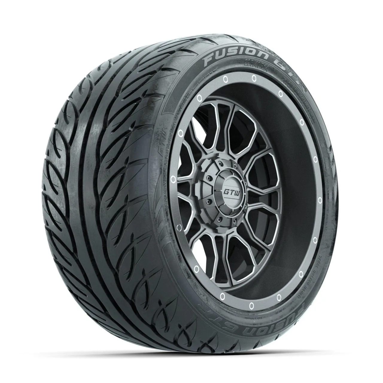 Колёса GTW Volt 14", ганметал со шлифованными акцентами, с шинами 225/40-R14 Fusion GTR Street, комплект, артикул A19-866