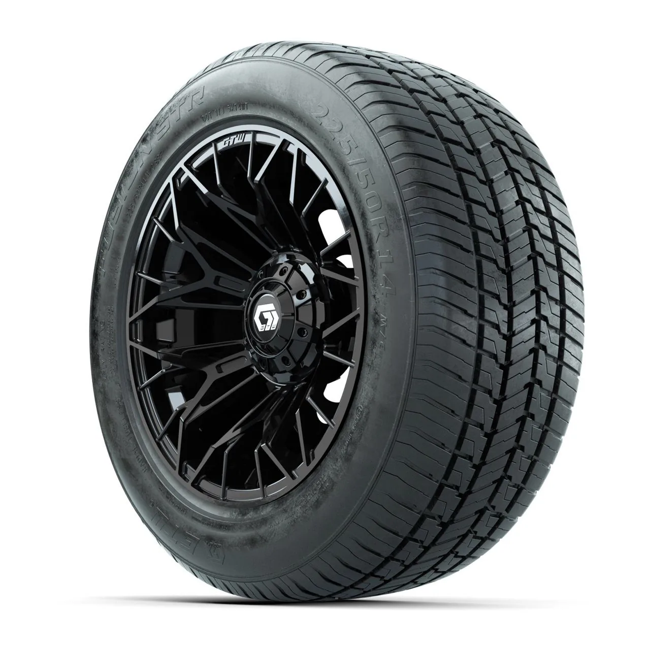 Колёса GTW® Stellar, матовый чёрный, 14", с шинами Fusion STR 225/50-R14 (DOT), комплект, артикул A19-2716 — фото 3