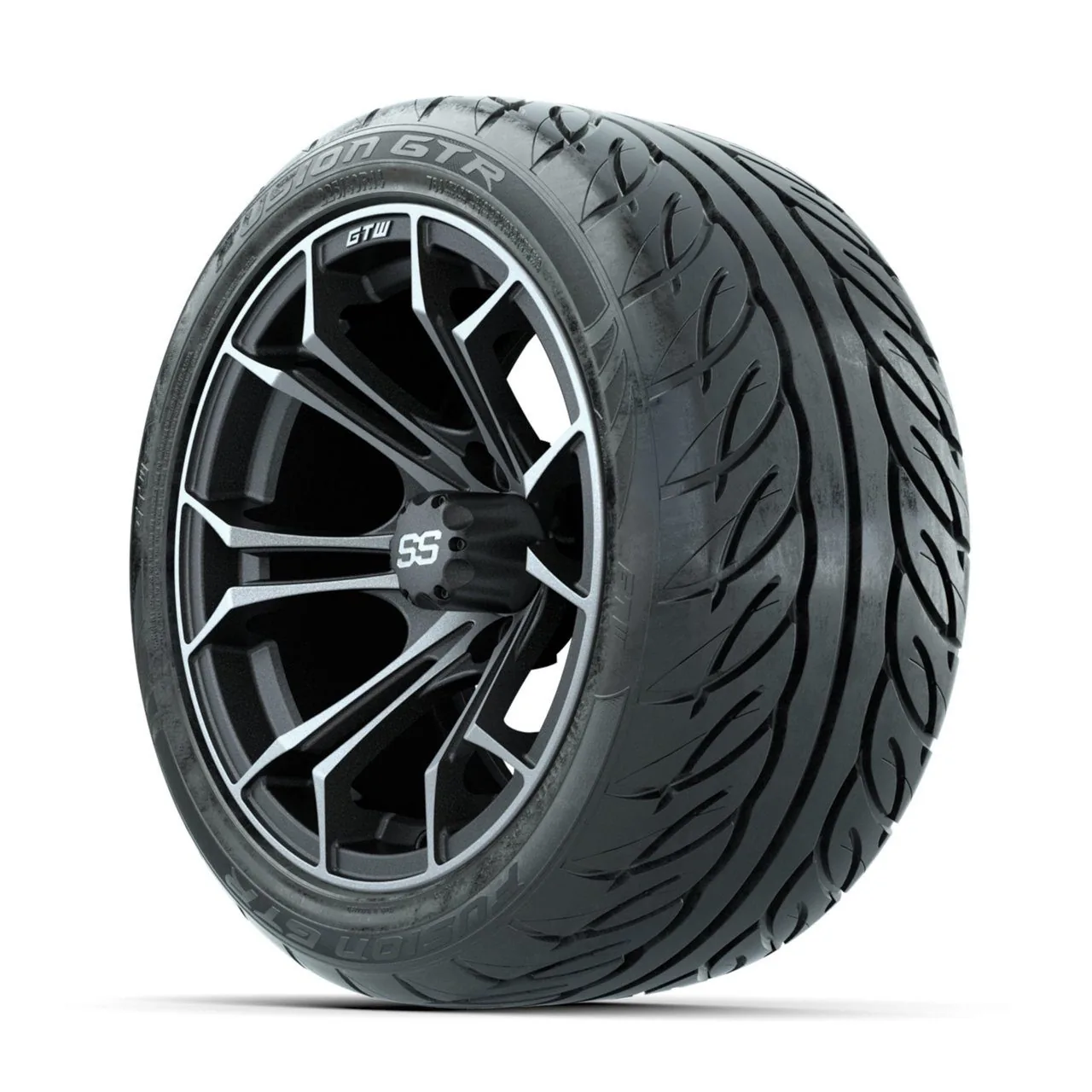 Колёса GTW Spyder 14", матовый серый, с шинами 225/40-R14 Fusion GTR Street, комплект, артикул A19-879 — фото 3