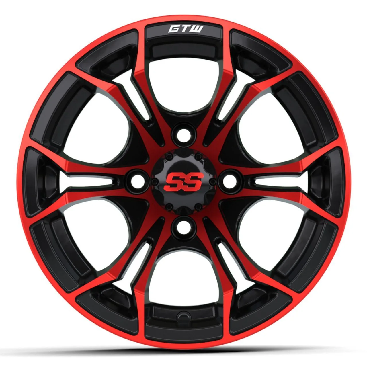 Диск 12" GTW® Spyder, чёрный с красными акцентами, артикул 19-219 — фото 2