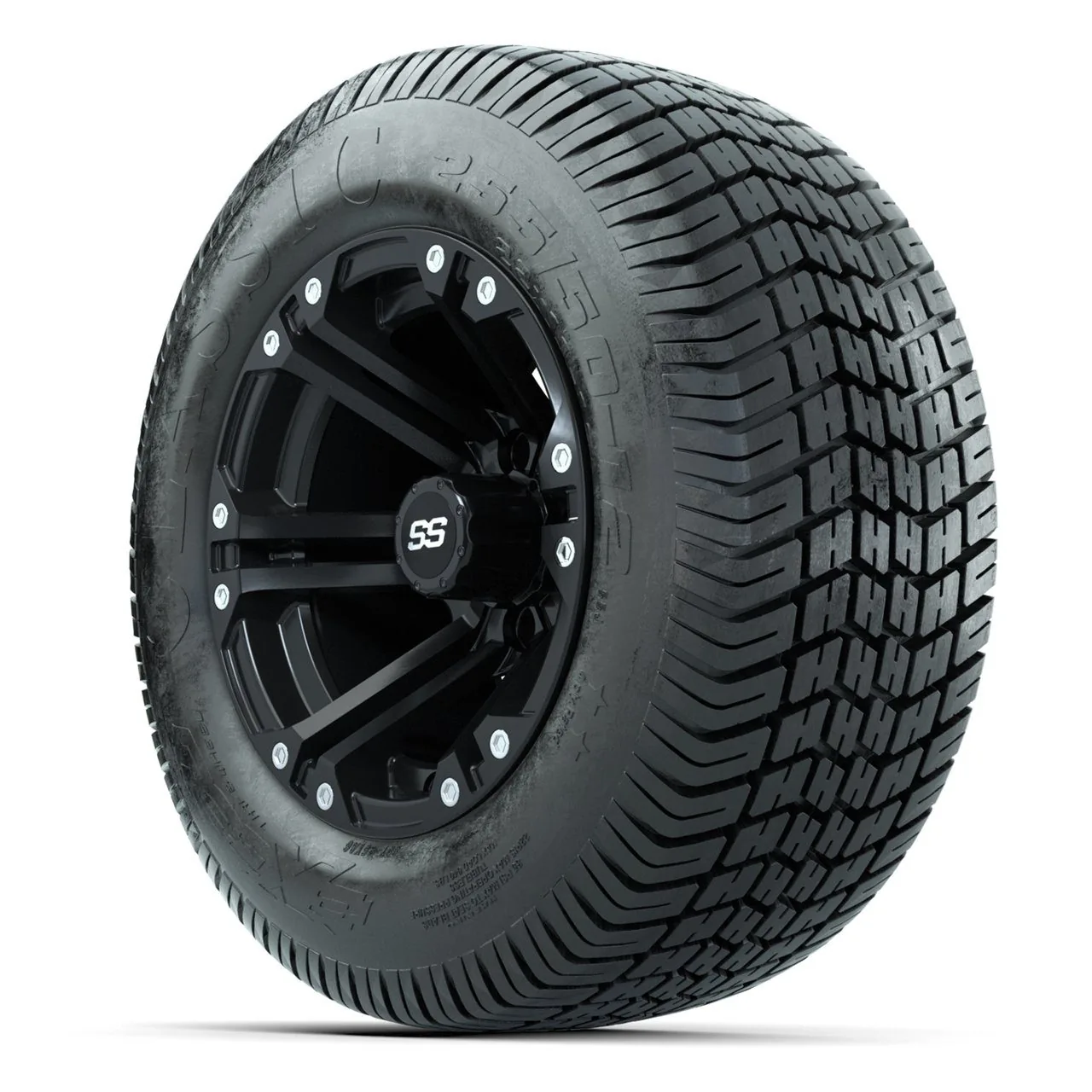 Колёса GTW Specter, матовый чёрный, 12" с шинами 255/50-12 Excel Classic Street, полный комплект, артикул A19-1791 — фото 3