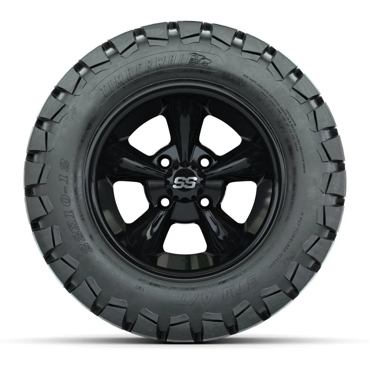 Комплект из 4 колёс 12" GTW Godfather с шинами 22x10-12 GTW Timberwolf All-Terrain, артикул A19-736 — фото 2