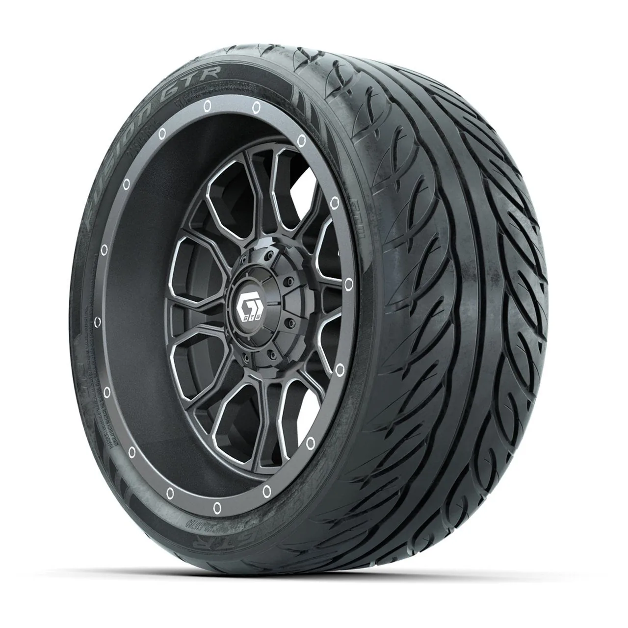 Комплект колёс 14” GTW Volt, графит с обработанными акцентами, с шинами 205/40-R14 Fusion GTR Street, артикул A19-818 — фото 3