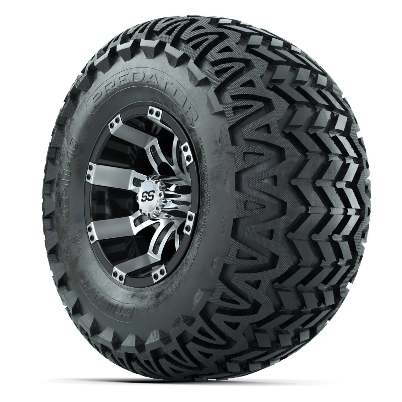 Комплект колёс GTW Tempest, чёрный/шлифованный, 10" с шинами 22x11-10 Predator All-Terrain, артикул A19-1513 — фото 3