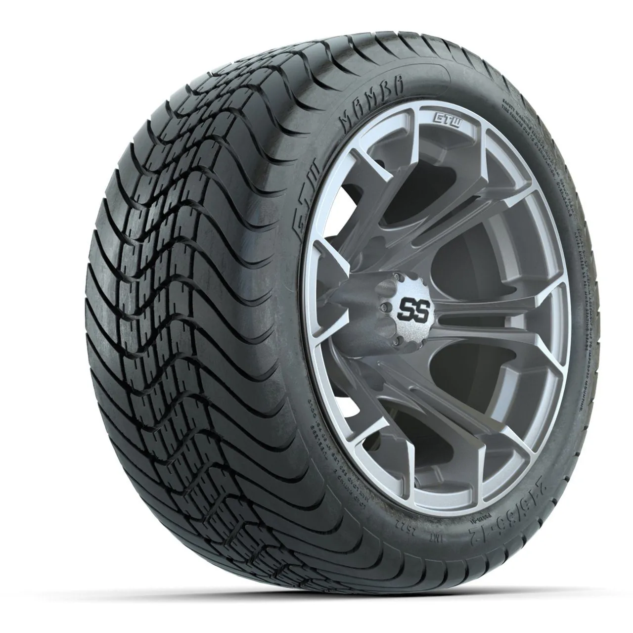 Комплект колёс 12" GTW Spyder с шинами 215/35-12 Mamba Street, Silver Brush, артикул A19-1757