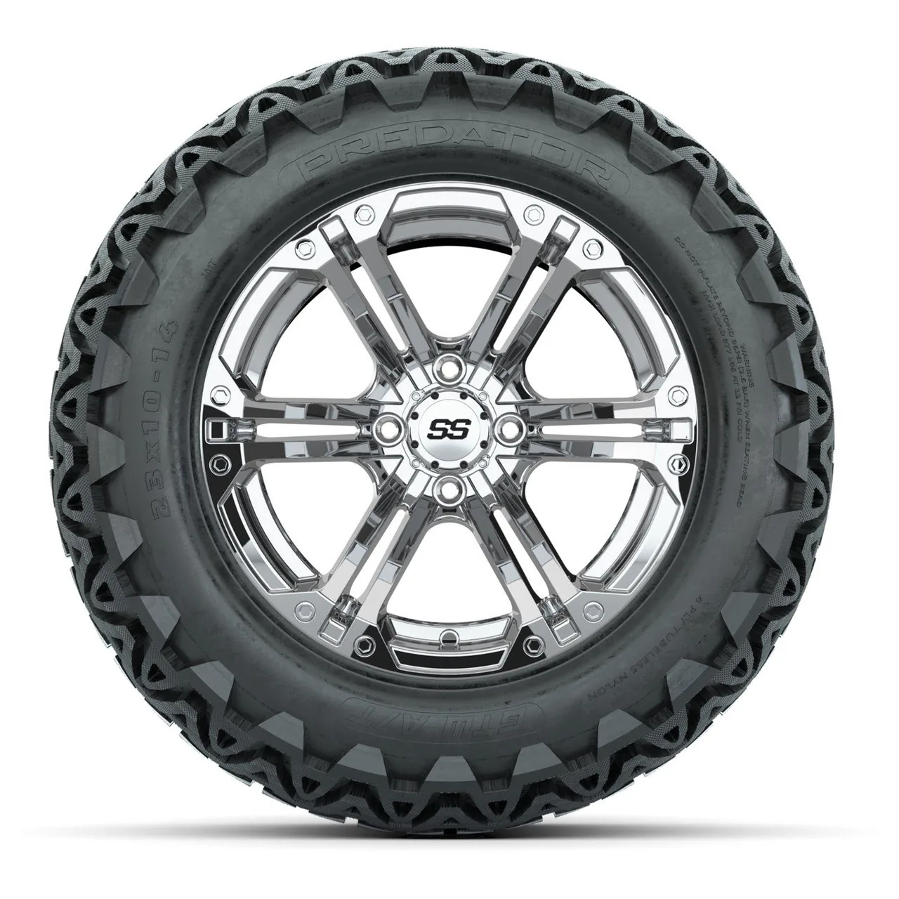 Колёса GTW Specter, хромированные, 14" с шинами Predator A/T 23", комплект из 4 шт., артикул A19-394 — фото 2