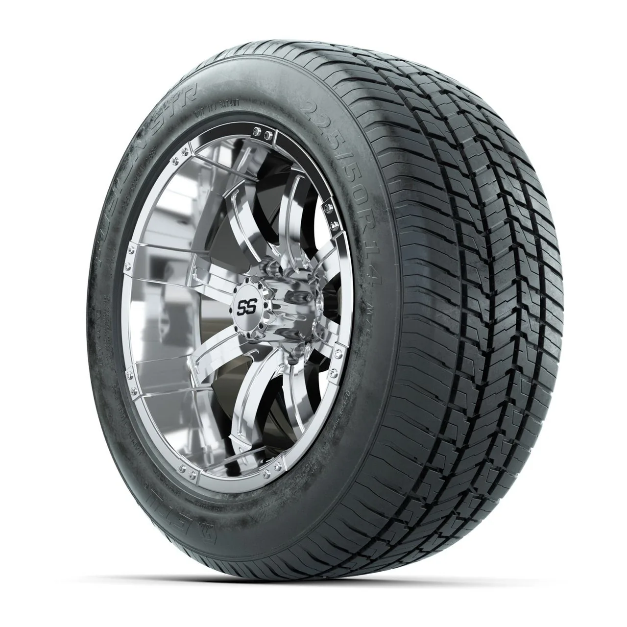 Колёса GTW® Tempest, хром, 14", с шинами Fusion STR 225/50-R14 (DOT), комплект, артикул A19-2693 — фото 3