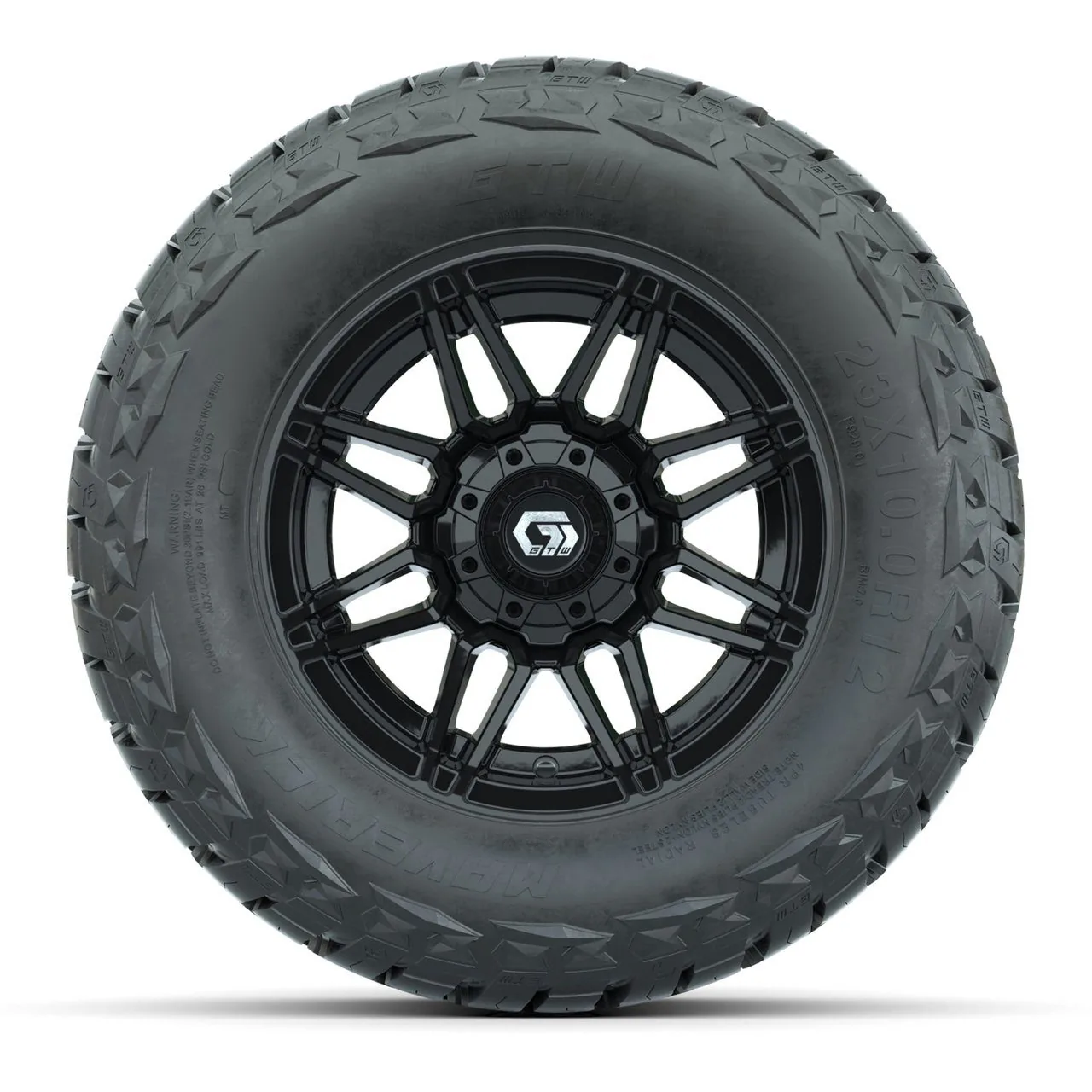Комплект колёс 12" GTW Stealth, глянцевый чёрный, с шинами Maverick All-Terrain 23x10.00-R12, артикул A19-1294 — фото 2