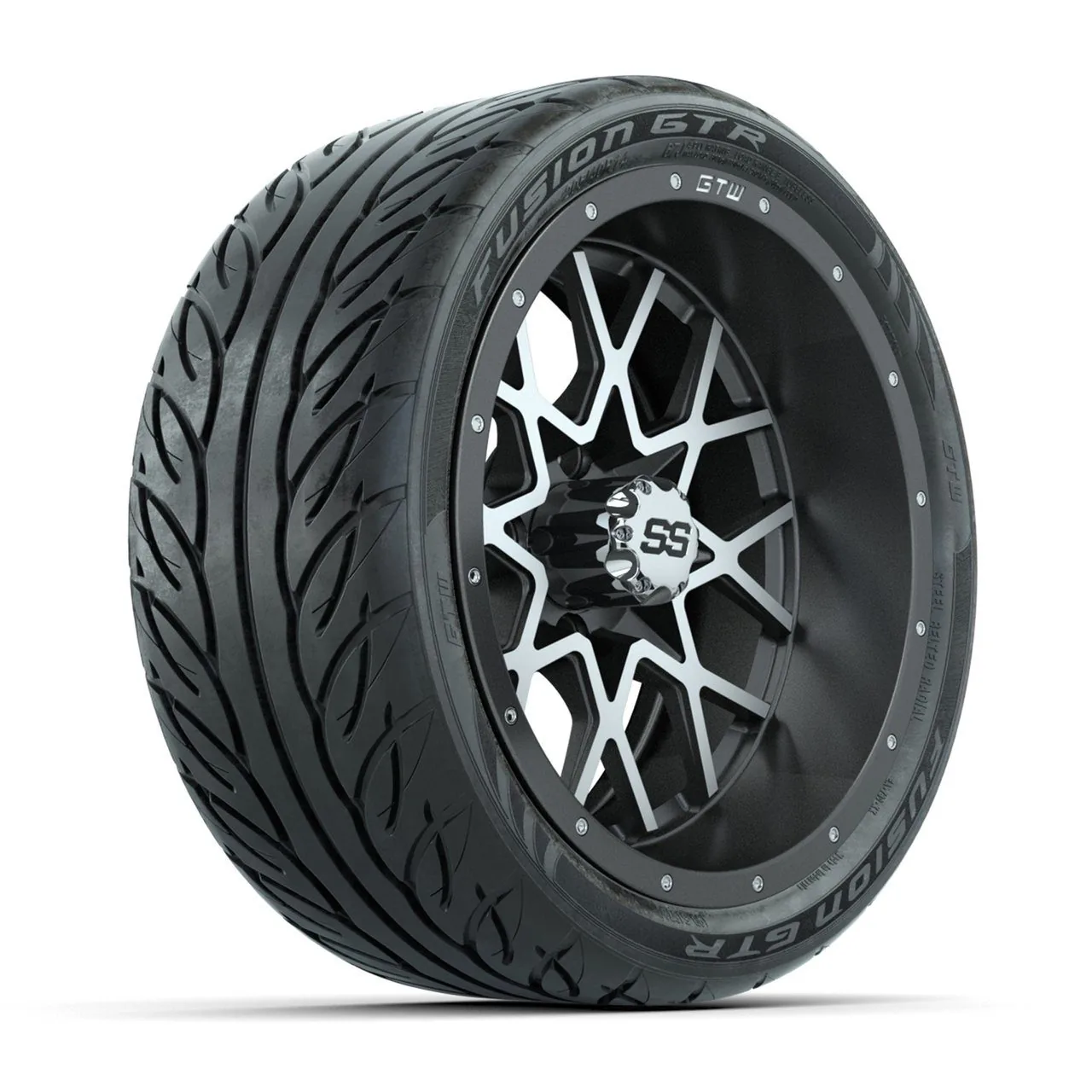 Колёса GTW Vortex 2 14”, матовые серые с проточкой, с шинами 205/40-R14 Fusion GTR Steel Belt Radial Street, комплект, артикул A19-2446