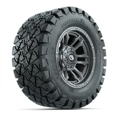 Комплект колёс GTW® Shogun 12” с шинами 22x10-12 Timberwolf, цвет Gunmetal, для бездорожья, полный набор, артикул A19-1172