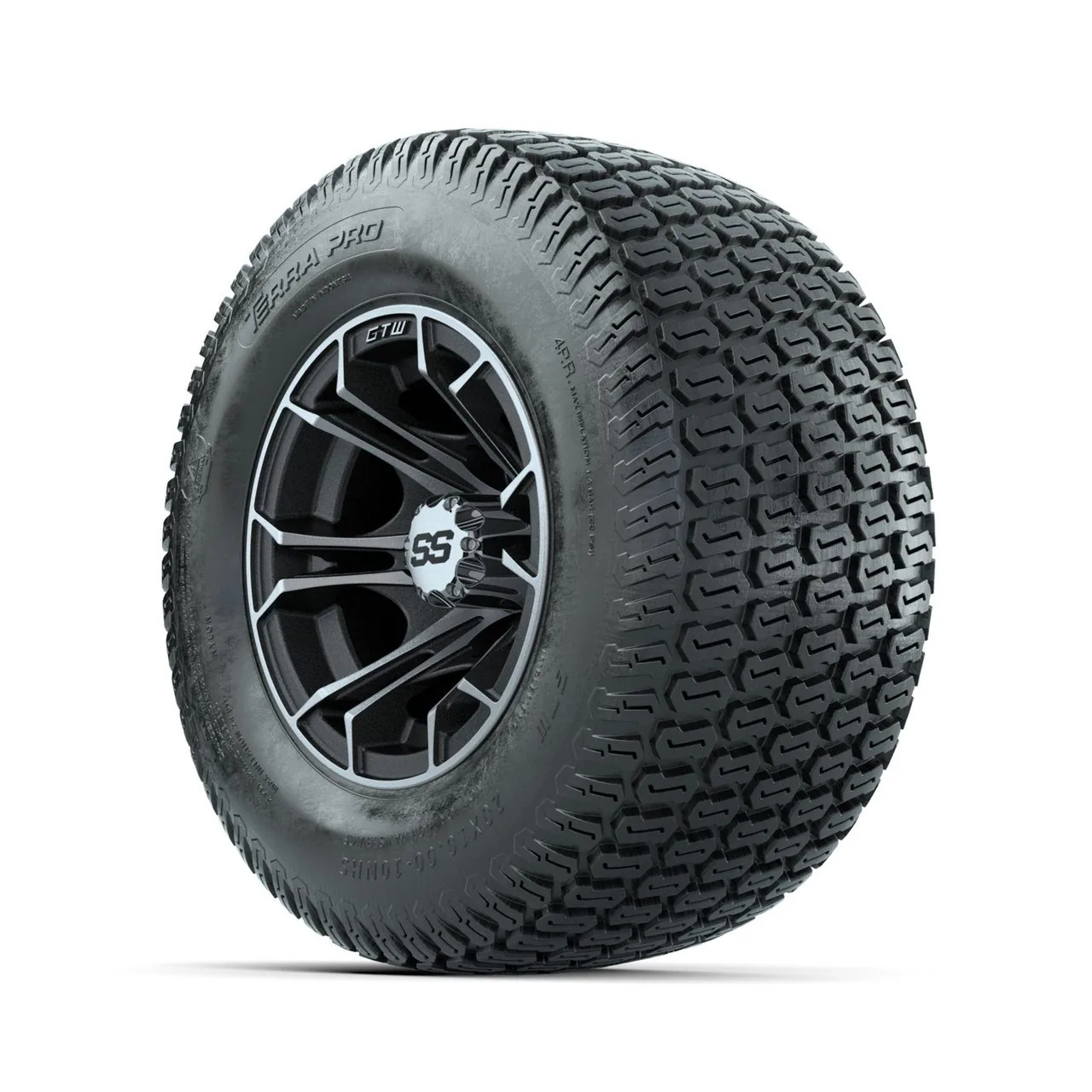 Комплект колёс 10" с шинами 20x10-10 Terra Pro S-Tread Traction, матовый серый с проточкой, GTW Spyder, артикул A19-1131 — фото 3