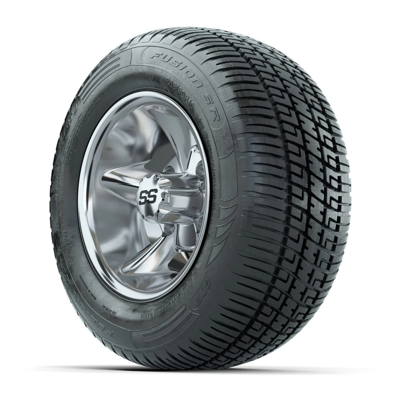 Комплект колёс GTW Godfather 10”, хромированные, с шинами 205/50-R10 Fusion S/R (4 шт.), артикул A19-1581 — фото 3