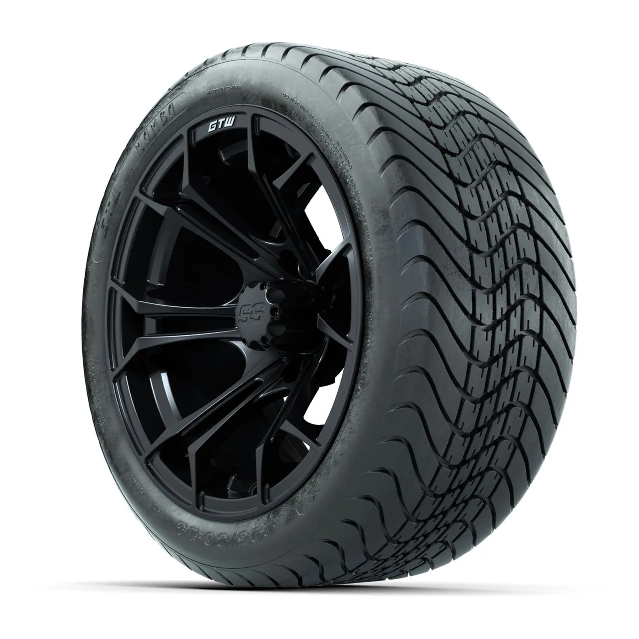 Комплект колёс с шинами GTW Spyder 14", матовые чёрные, Mamba Street 225/30-14, артикул A19-444 — фото 3