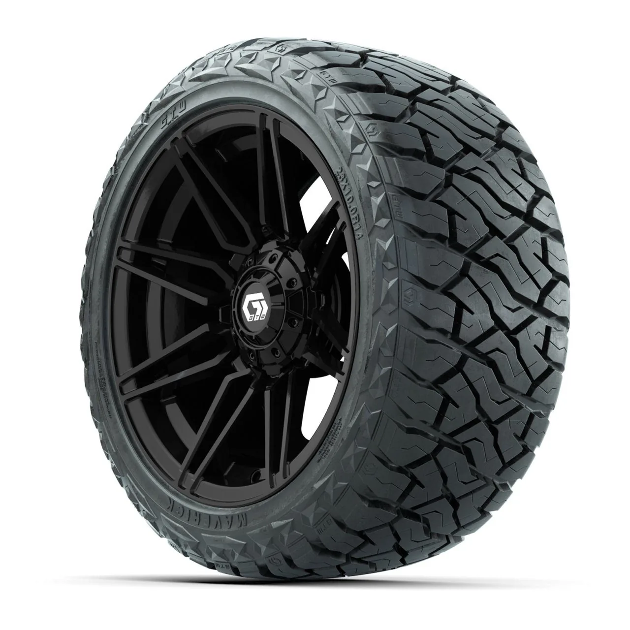 Комплект колёс 14" GTW Stealth, глянцевый чёрный, с шинами Maverick All-Terrain 23x10.00-R14, артикул A19-1322 — фото 3