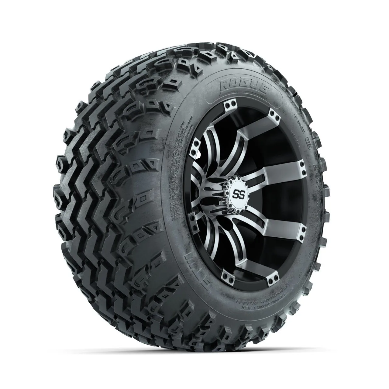 Комплект колёс и шин: диски GTW Tempest Machined/чёрный 12", шины Rogue All-Terrain 22x11.00-12, артикул A19-963