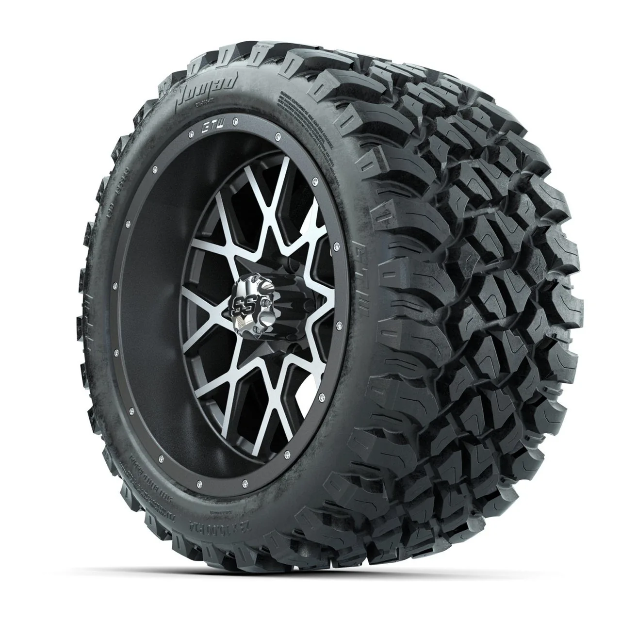 Колёса GTW Vortex 2 14”, матовые серые с проточкой, с шинами 23x10-R14 Nomad Steel Belt Radial All-Terrain, комплект, артикул A19-2448 — фото 3