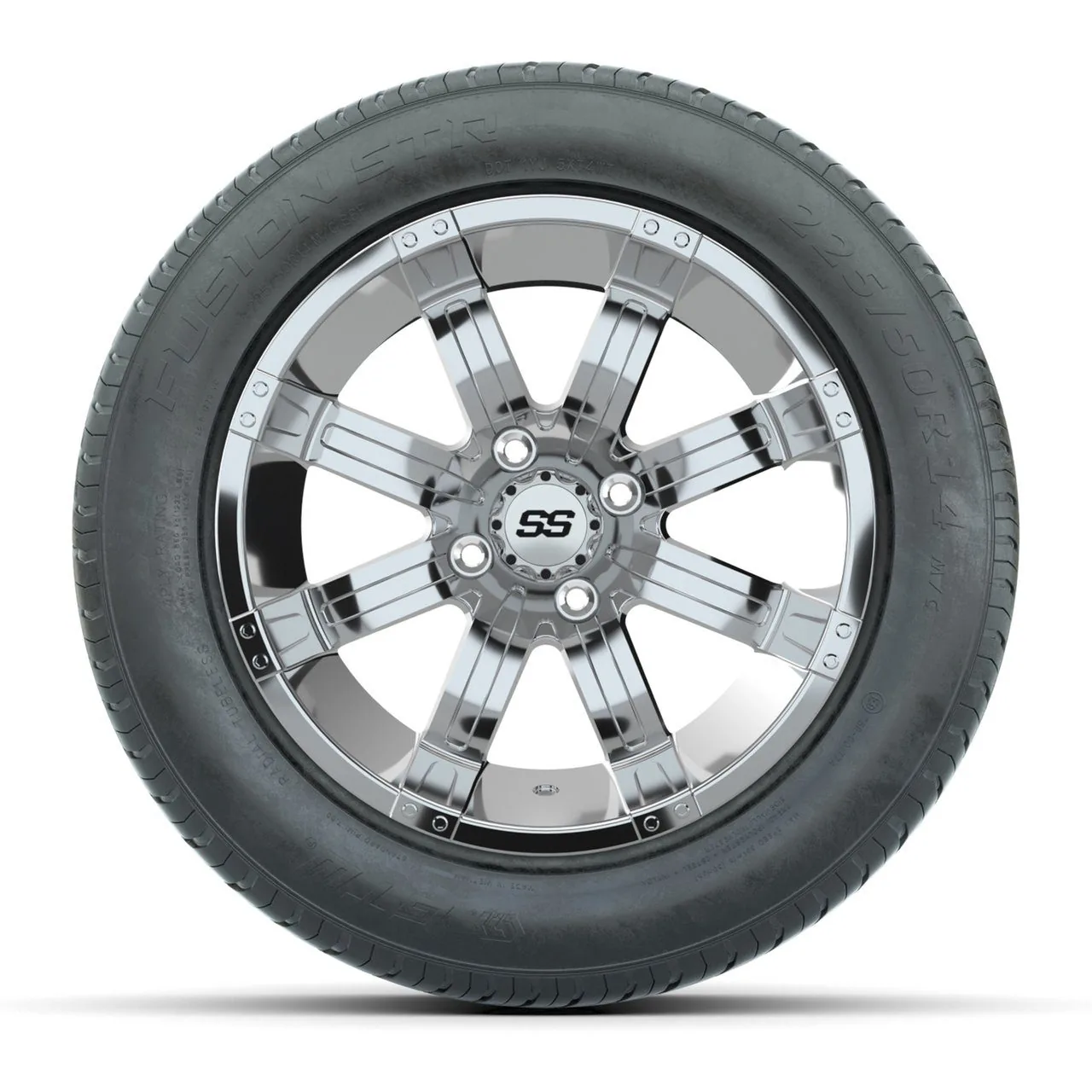 Колёса GTW® Tempest, хром, 14", с шинами Fusion STR 225/50-R14 (DOT), комплект, артикул A19-2693 — фото 2