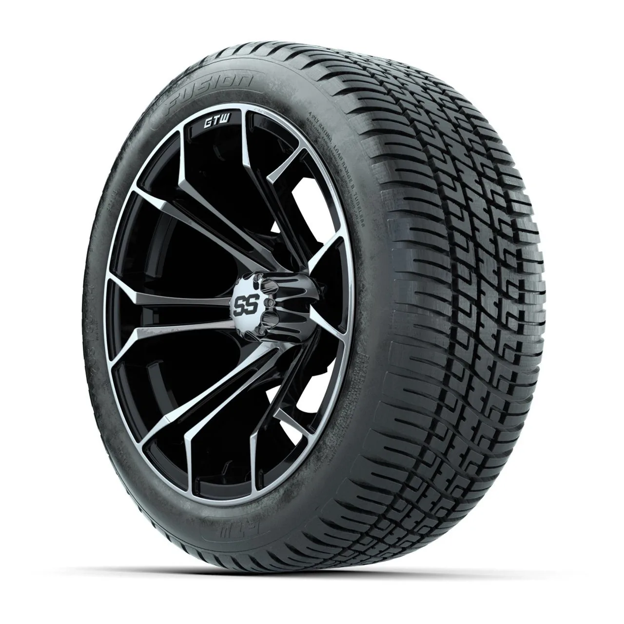 Диски GTW Spyder 14", механическая обработка и чёрный, с шинами 205/30-14 Fusion Street — полный комплект, артикул A19-504 — фото 3