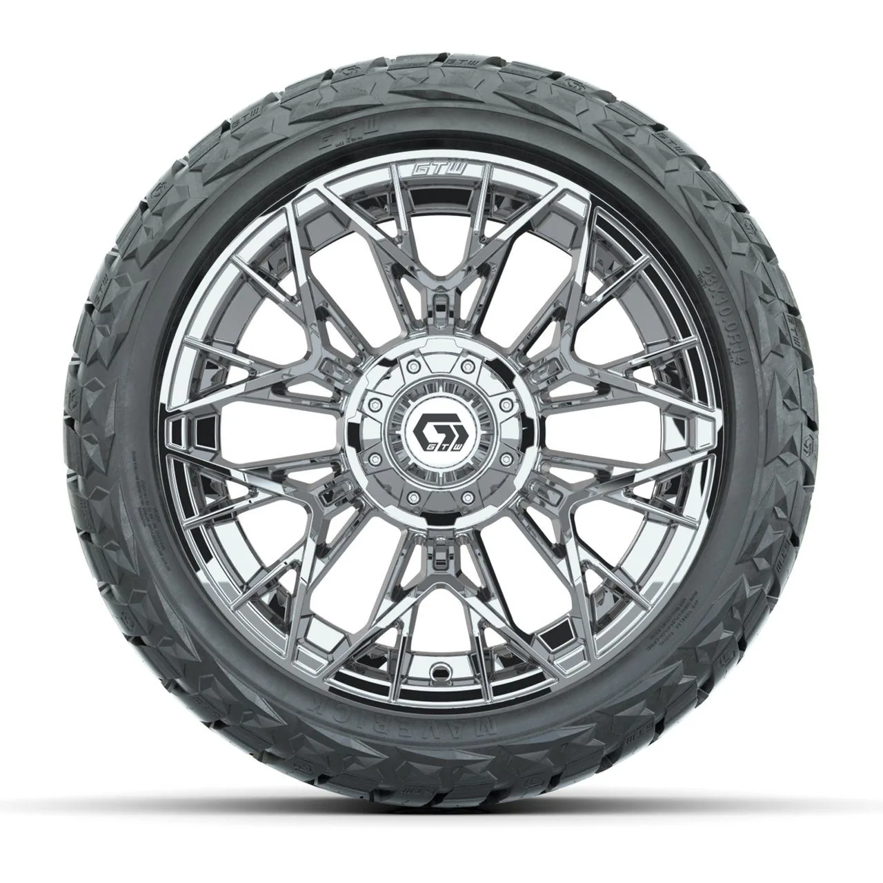 Комплект колёс в сборе: диски GTW Stellar 14", хром, шины Maverick All-Terrain 23x10.00-R14, артикул A19-1370 — фото 2