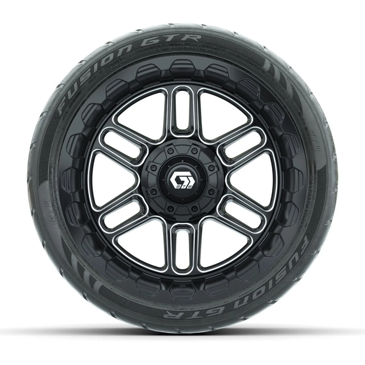 Комплект из 4 колёс 14” GTW Titan, чёрные с обработанной лицевой стороной, с шинами 205/40-R14 Fusion GTR Street, артикул A19-834 — фото 2