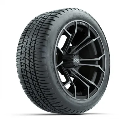 Колёса в сборе с шинами GTW® Spyder 14", матовый серый/проточенный, 205/30-R14 Fusion Street, комплект 4 шт., артикул A19-2506