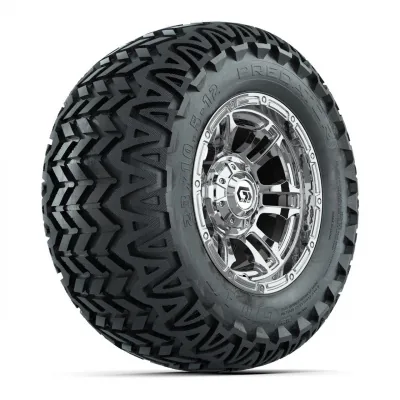 Комплект колёс GTW® Shogun (хром) 12" с универсальными шинами 23X10.5-12 Predator, полный набор, артикул A19-1911
