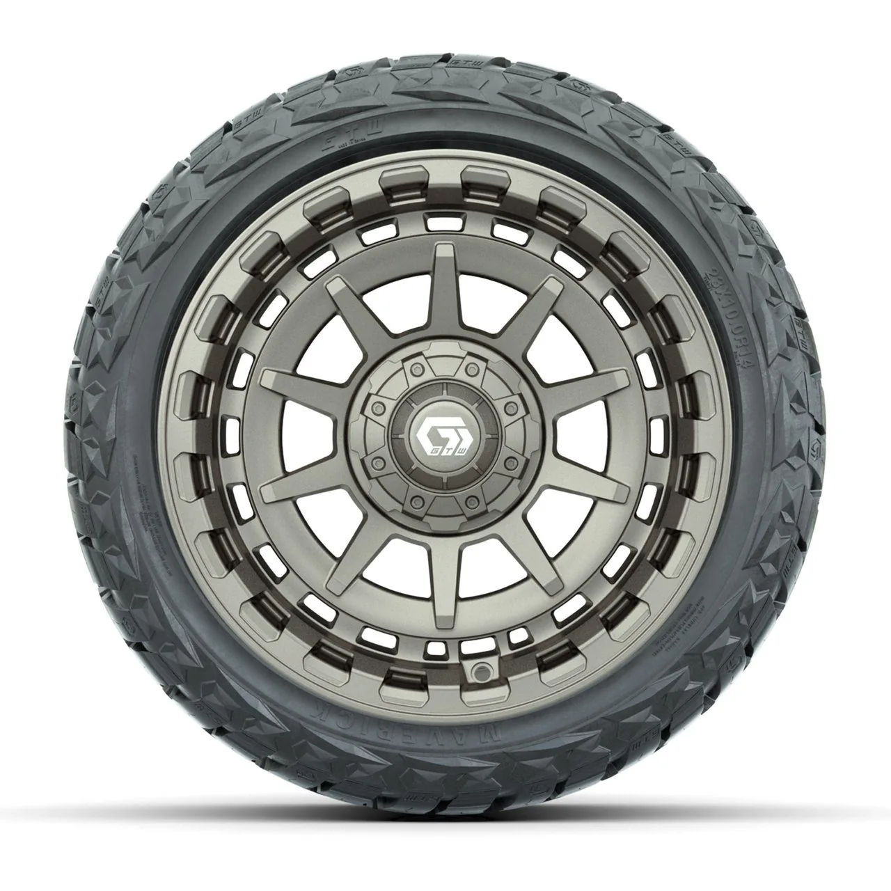 Комплект колёс 14" GTW Barricade, сатиновая бронза, с шинами Maverick All-Terrain 23x10.00-R14, артикул A19-1310 — фото 2
