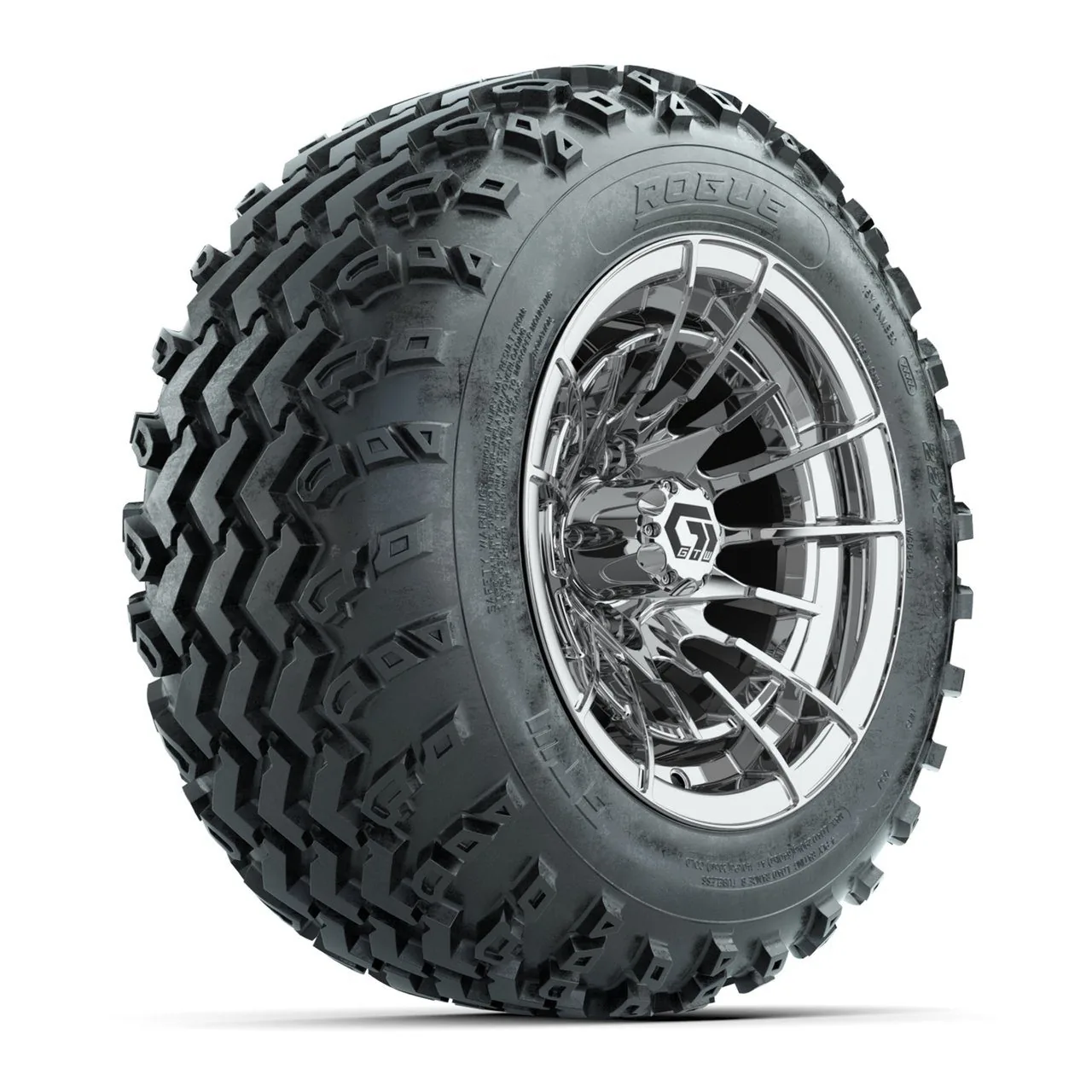 Комплект колёс 12" с универсальными шинами 22x11.00-12 Rogue A/T, хром, GTW Boost, артикул A19-1153