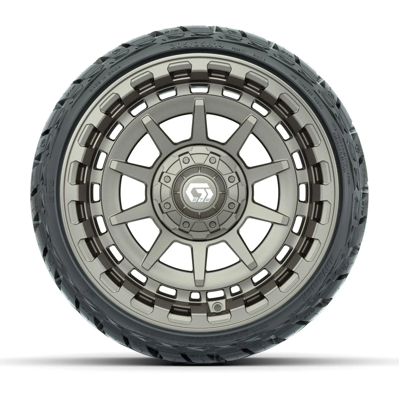 Комплект колёс 14" GTW Barricade, сатиновая бронза, с низкопрофильными шинами Maverick All-Terrain 205/35-R14, артикул A19-1311 — фото 2