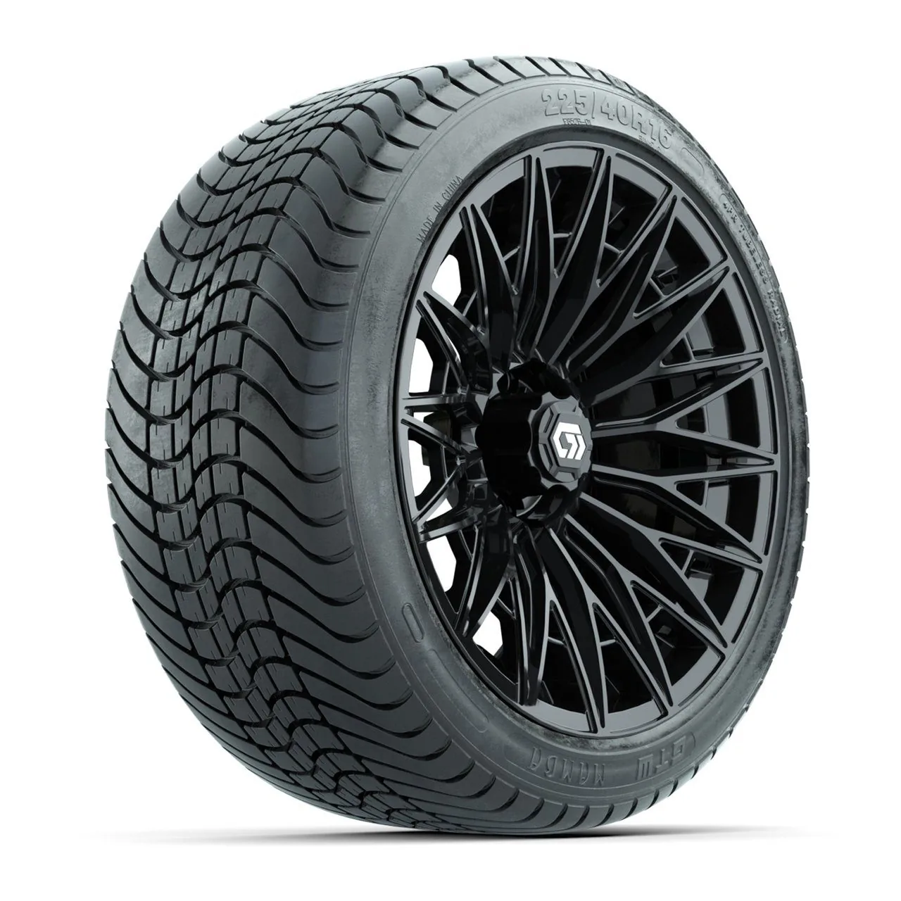 Колёса в сборе GTW Blur 16", глянцевый чёрный, с дорожными шинами 225/40-R16 Mamba, комплект 4 шт., артикул A19-2625