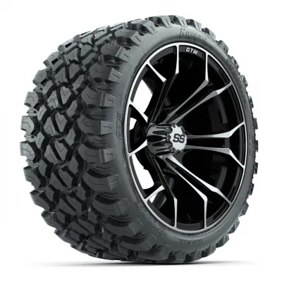 Комплект колёс GTW Spyder 15", шлифованные с чёрным, с внедорожными шинами Nomad 23x10-R15, артикул A19-752