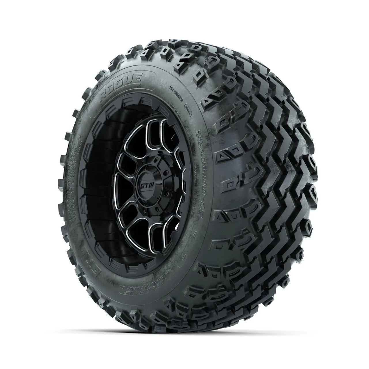 Комплект колёс GTW Titan, матовая обработка/чёрный, 12" с шинами Rogue All Terrain 22x11.00-12, артикул A19-990 — фото 3