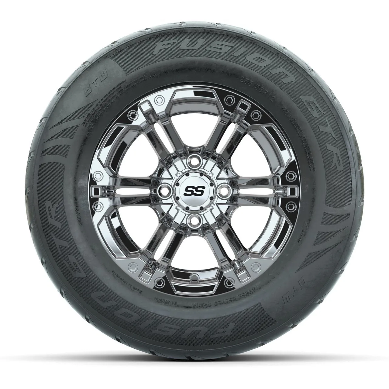 Комплект колёс в сборе с шинами 12", хром, шины 255/55-R12 Fusion GTR Steel Belt Radial Street, GTW® Specter, артикул A19-2158 — фото 2