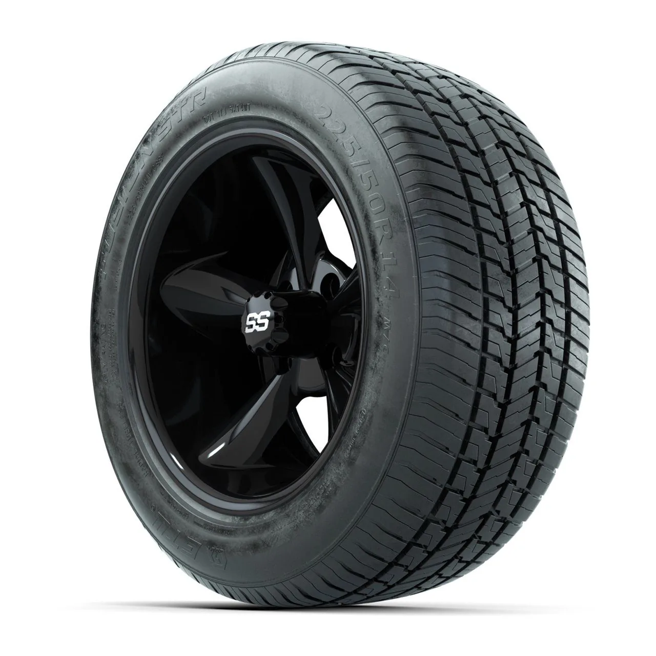Колёса GTW® Godfather, чёрные, 14", с шинами Fusion STR 225/50-R14 (DOT), комплект, артикул A19-2709 — фото 3