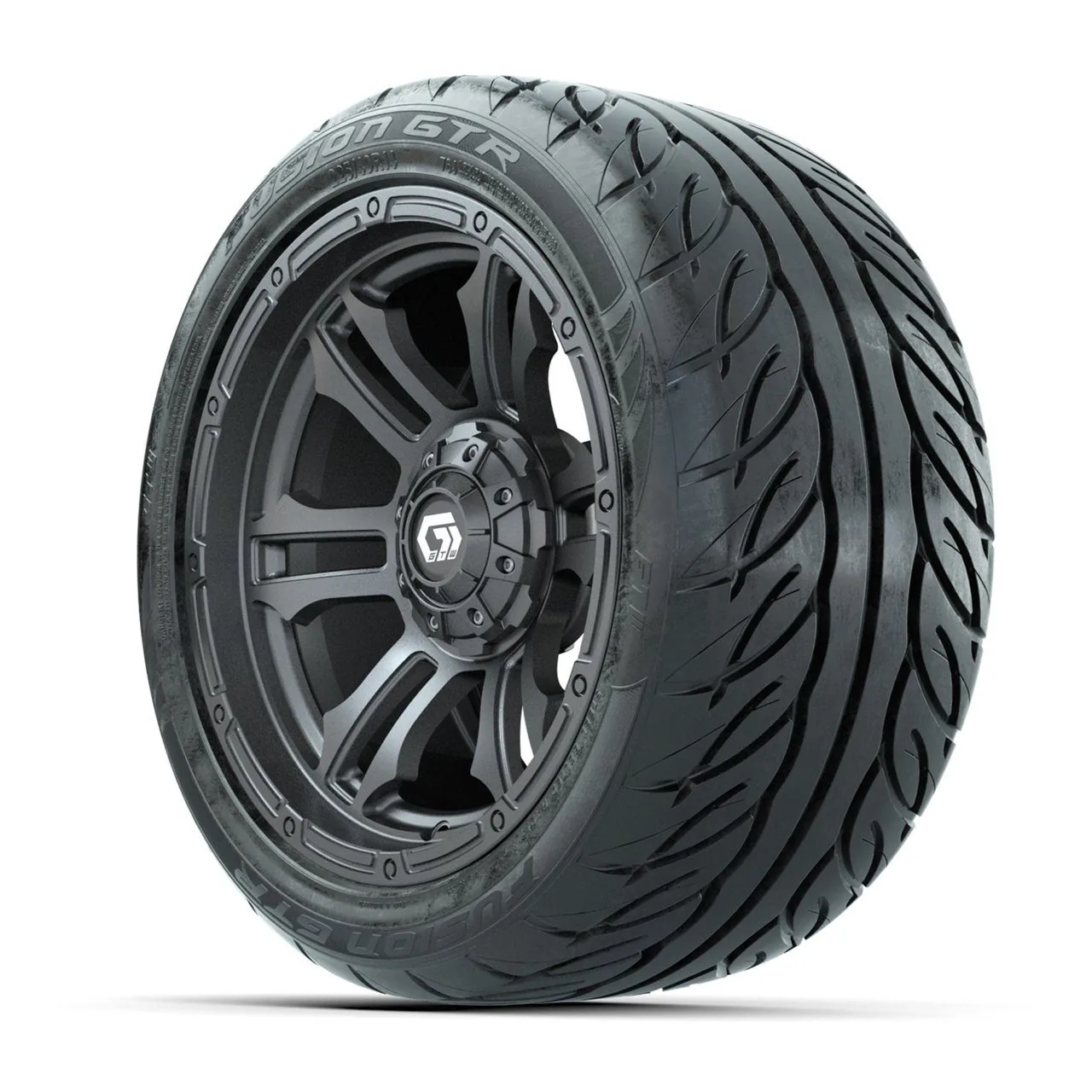 Колёса GTW Shogun Gunmetal 14" с шинами 225/40-R14 Fusion GTR Steel Belt Radial Street, полный комплект, артикул A19-2373 — фото 3