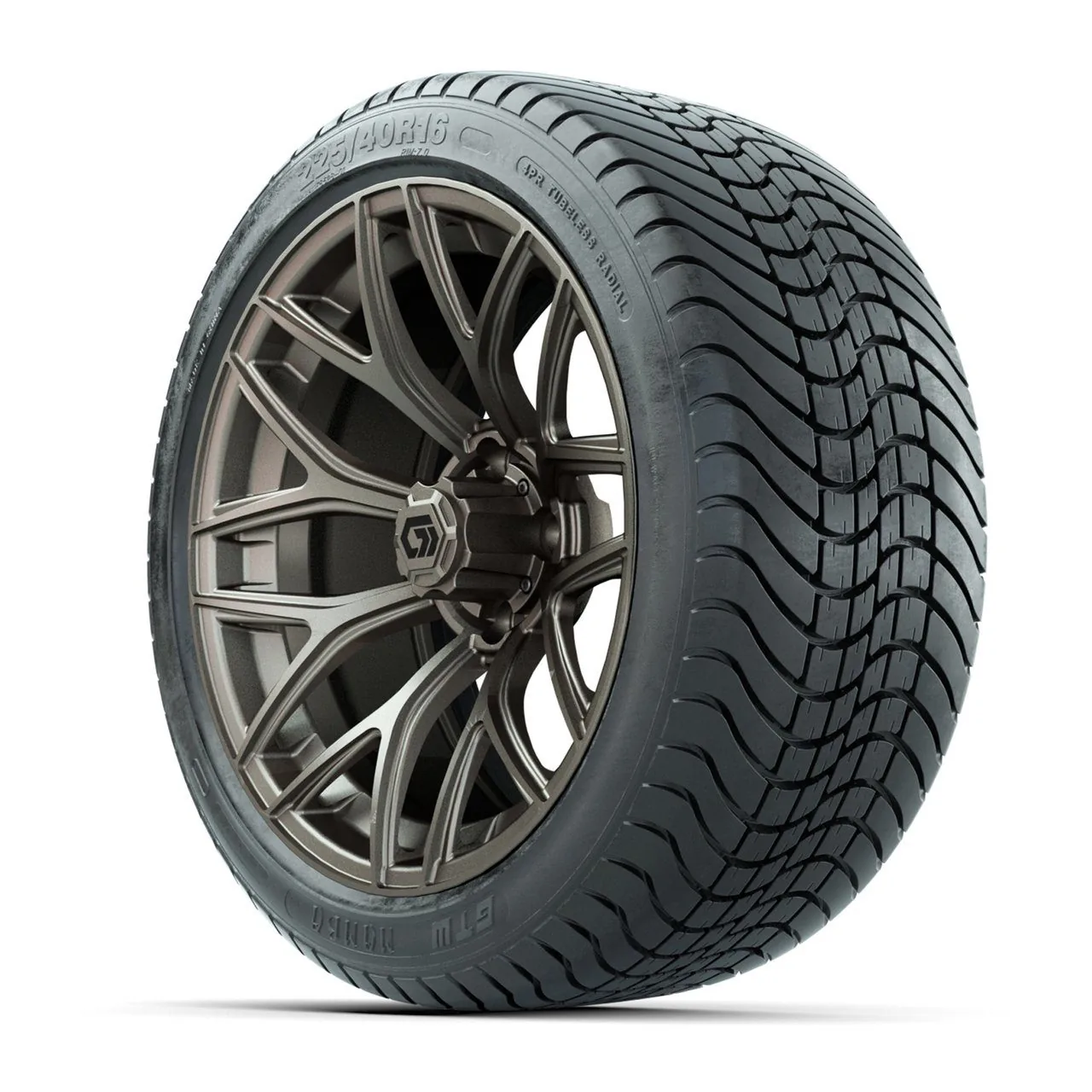 Колёса в сборе GTW Monaco 16", матовый бронзовый, с дорожными шинами 225/40-R16 Mamba, комплект 4 шт., артикул A19-2621 — фото 3